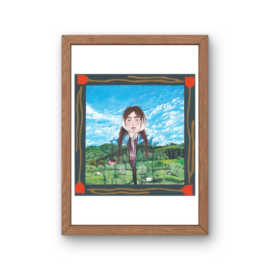 A5/A4 Illustration Art Print 'Countryside Cloak'